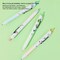4-Piece Flower Gel Pens, 0.5mm Fine Point, Black Ink, Metal Clip, Multicolor
